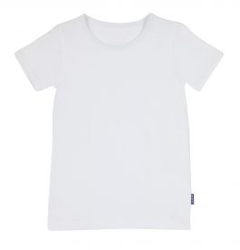 T-Shirt wit ronde hals Claesens